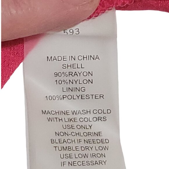 Vince Camuto Womens Summer Heat Geranium Pink Shorts 22W Rayon/Nylon Zipper - Picture 4 of 16